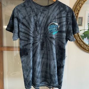 Santa Cruz Blue Tie Dye T-Shirt (Medium)